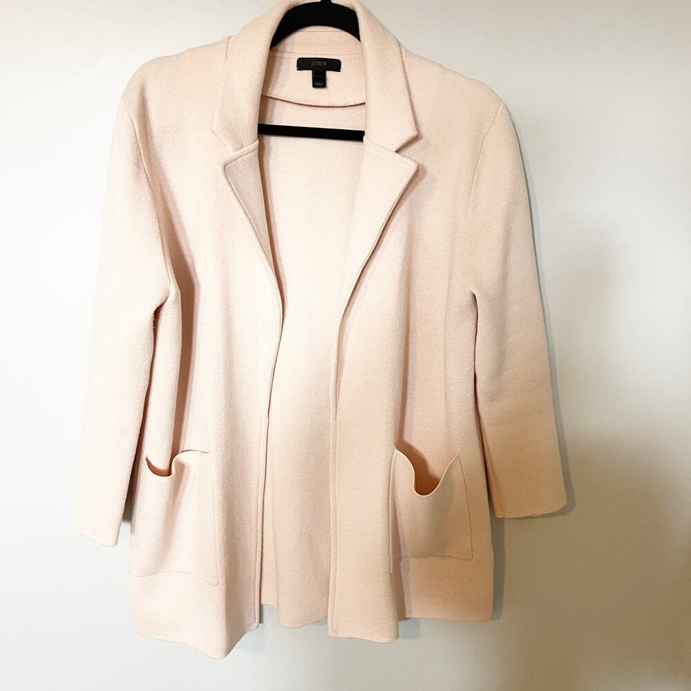 J.Crew Sophie open‎ front blazer light pink women’s medium